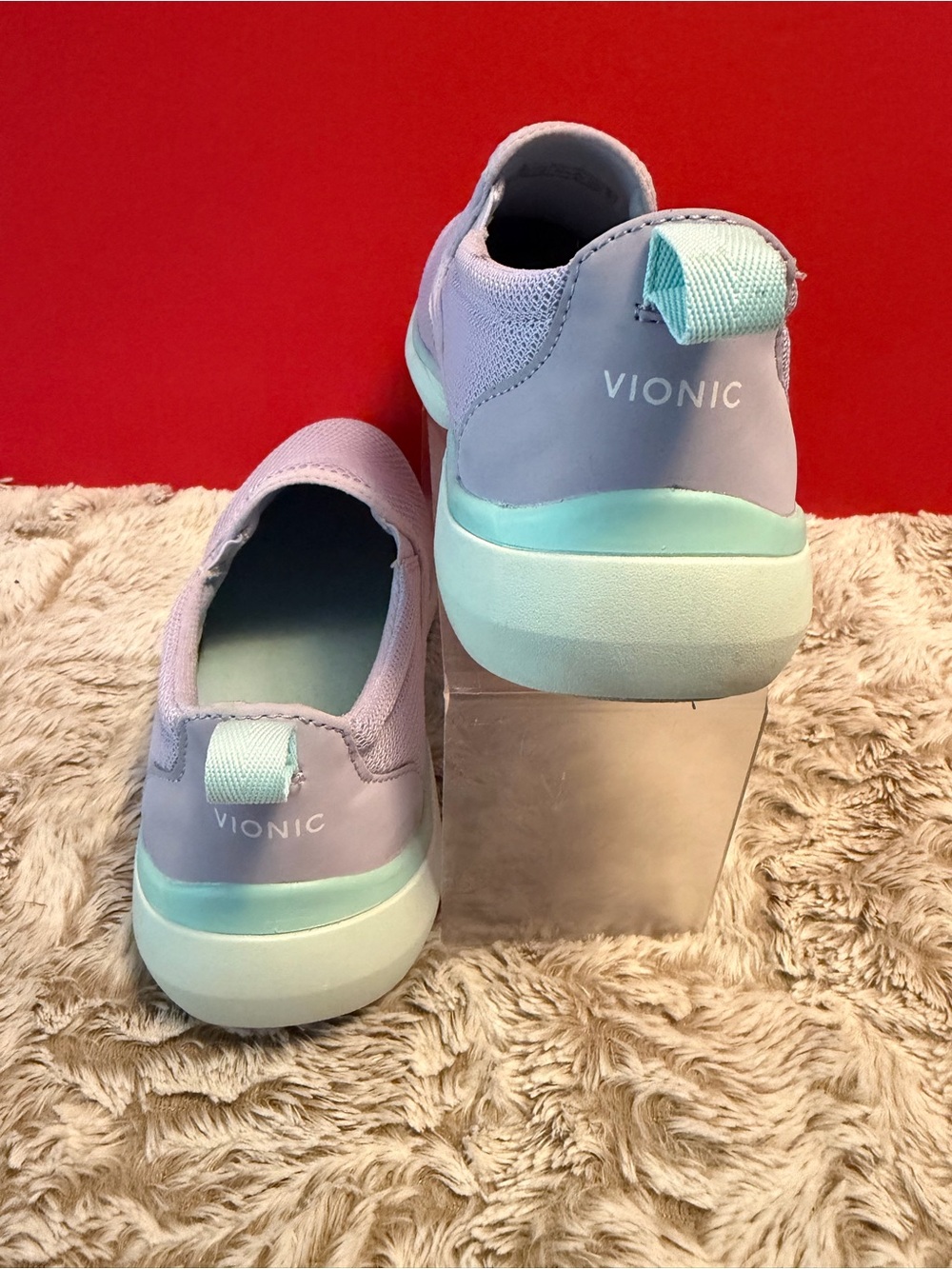 Vionic Vortex Zeta Women's Lavender and Mint Slip-On Sneakers - Picture 3 of 5
